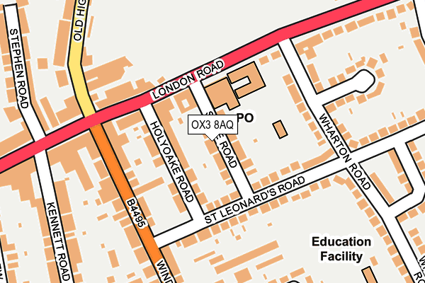 OX3 8AQ map - OS OpenMap – Local (Ordnance Survey)