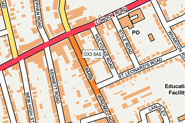 OX3 8AS map - OS OpenMap – Local (Ordnance Survey)