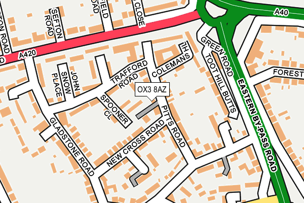 OX3 8AZ map - OS OpenMap – Local (Ordnance Survey)