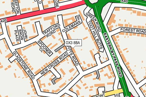 OX3 8BA map - OS OpenMap – Local (Ordnance Survey)