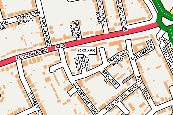 OX3 8BB map - OS OpenMap – Local (Ordnance Survey)