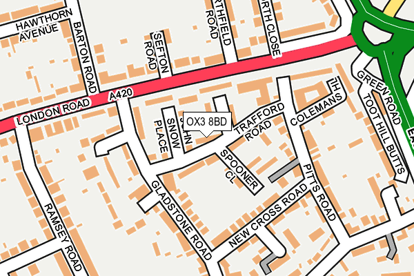 OX3 8BD map - OS OpenMap – Local (Ordnance Survey)