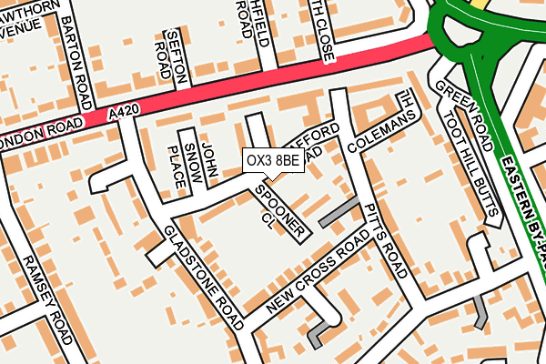 OX3 8BE map - OS OpenMap – Local (Ordnance Survey)