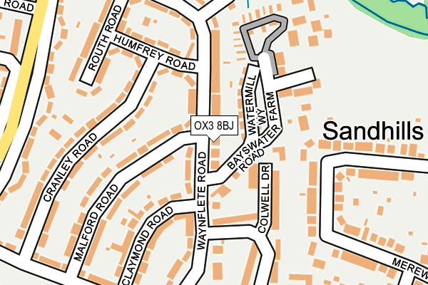 OX3 8BJ map - OS OpenMap – Local (Ordnance Survey)