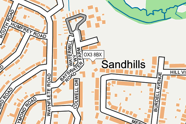 OX3 8BX map - OS OpenMap – Local (Ordnance Survey)