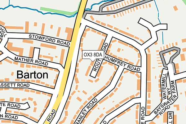 OX3 8DA map - OS OpenMap – Local (Ordnance Survey)