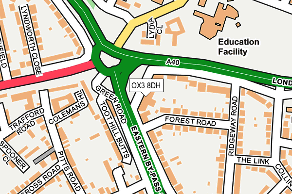 OX3 8DH map - OS OpenMap – Local (Ordnance Survey)