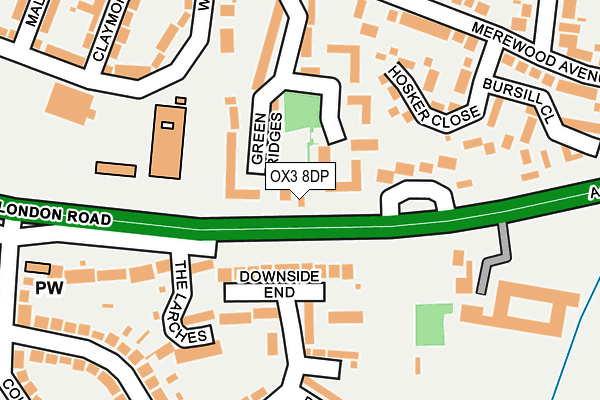 OX3 8DP map - OS OpenMap – Local (Ordnance Survey)