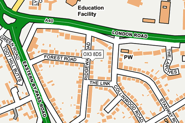 OX3 8DS map - OS OpenMap – Local (Ordnance Survey)