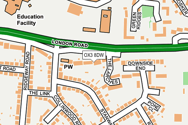 OX3 8DW map - OS OpenMap – Local (Ordnance Survey)