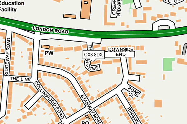 OX3 8DX map - OS OpenMap – Local (Ordnance Survey)