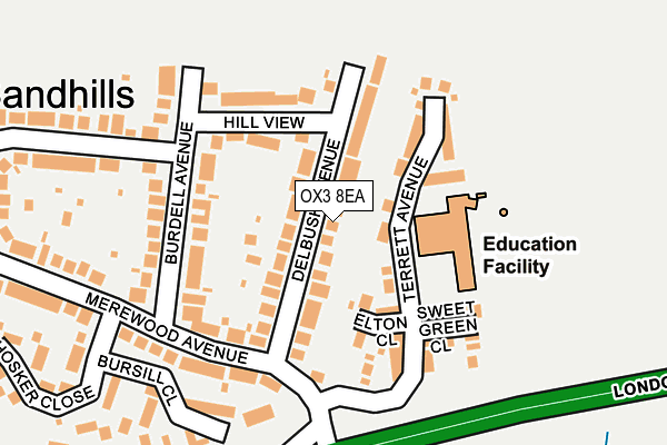 OX3 8EA map - OS OpenMap – Local (Ordnance Survey)