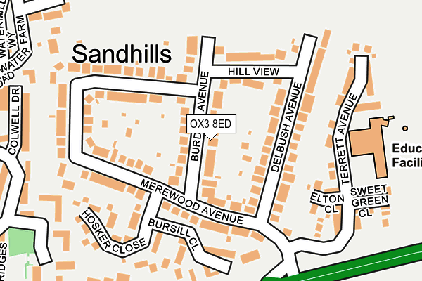 OX3 8ED map - OS OpenMap – Local (Ordnance Survey)