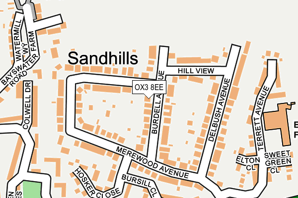 OX3 8EE map - OS OpenMap – Local (Ordnance Survey)