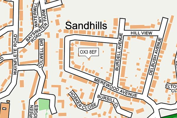 OX3 8EF map - OS OpenMap – Local (Ordnance Survey)