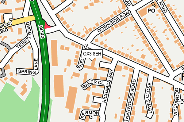 OX3 8EH map - OS OpenMap – Local (Ordnance Survey)