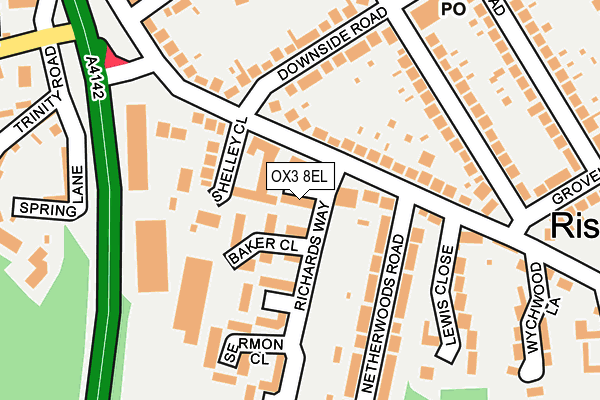OX3 8EL map - OS OpenMap – Local (Ordnance Survey)