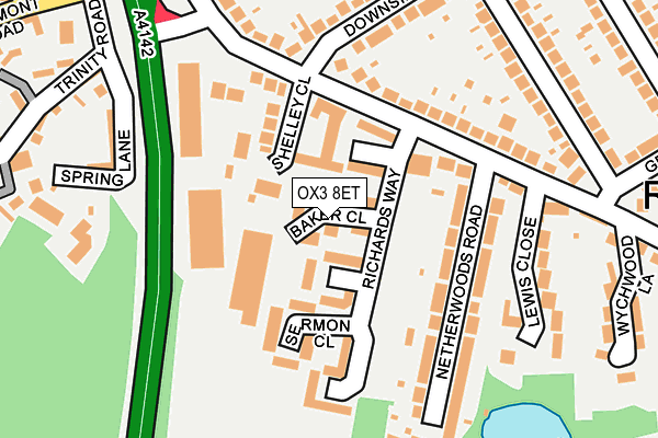 OX3 8ET map - OS OpenMap – Local (Ordnance Survey)