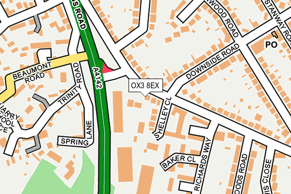 OX3 8EX map - OS OpenMap – Local (Ordnance Survey)