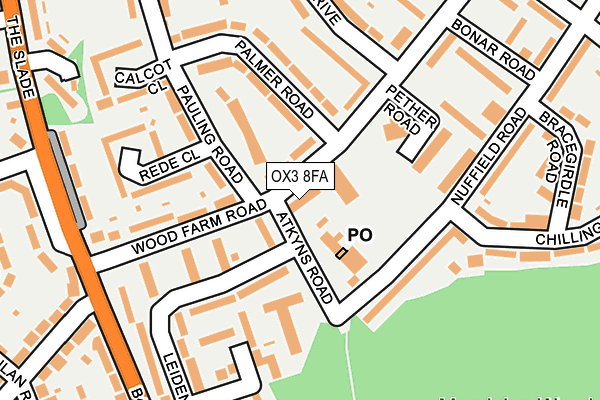 OX3 8FA map - OS OpenMap – Local (Ordnance Survey)