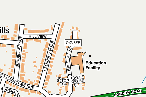 OX3 8FE map - OS OpenMap – Local (Ordnance Survey)