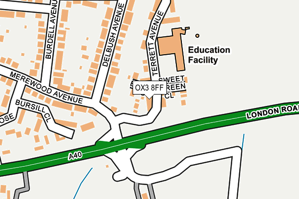 OX3 8FF map - OS OpenMap – Local (Ordnance Survey)