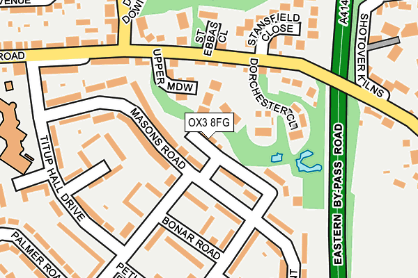 OX3 8FG map - OS OpenMap – Local (Ordnance Survey)