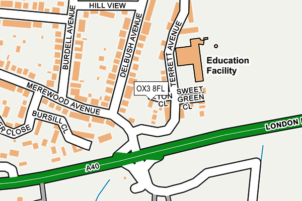 OX3 8FL map - OS OpenMap – Local (Ordnance Survey)