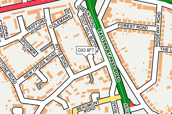 OX3 8FT map - OS OpenMap – Local (Ordnance Survey)