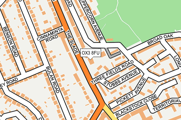 OX3 8FU map - OS OpenMap – Local (Ordnance Survey)