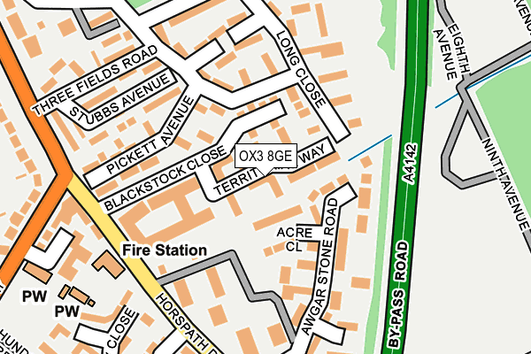 OX3 8GE map - OS OpenMap – Local (Ordnance Survey)