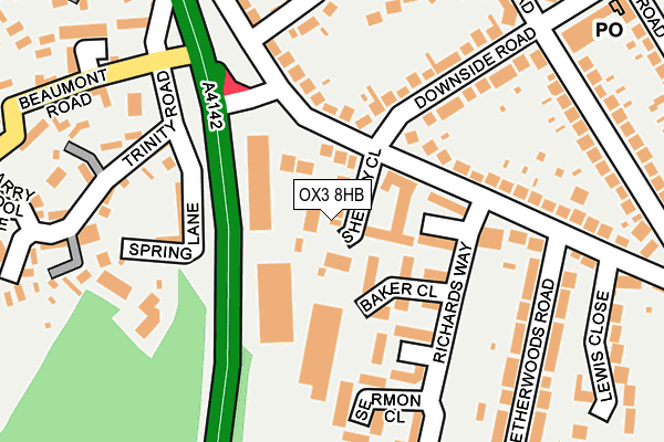 OX3 8HB map - OS OpenMap – Local (Ordnance Survey)