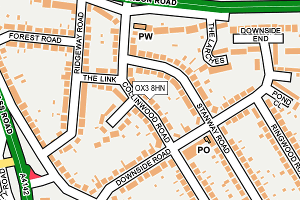 OX3 8HN map - OS OpenMap – Local (Ordnance Survey)