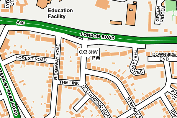 OX3 8HW map - OS OpenMap – Local (Ordnance Survey)