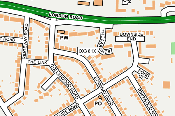 OX3 8HX map - OS OpenMap – Local (Ordnance Survey)