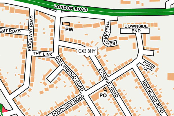 OX3 8HY map - OS OpenMap – Local (Ordnance Survey)