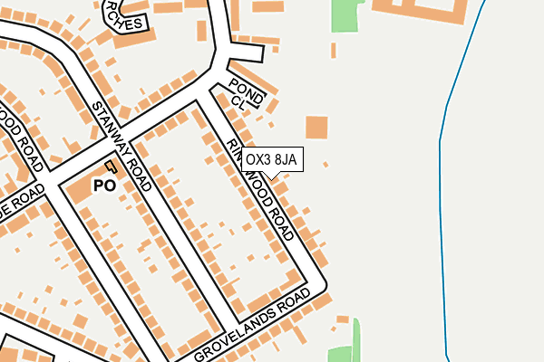 OX3 8JA map - OS OpenMap – Local (Ordnance Survey)