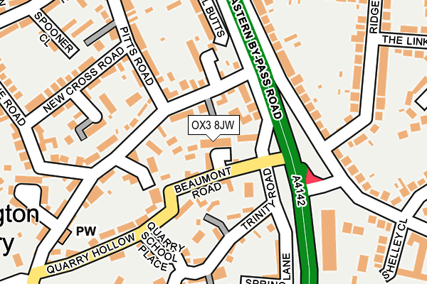 OX3 8JW map - OS OpenMap – Local (Ordnance Survey)