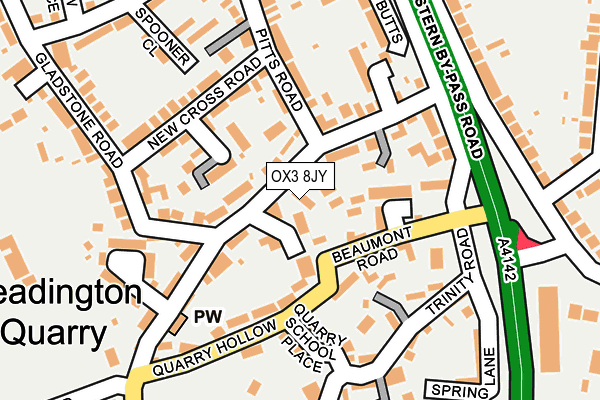 OX3 8JY map - OS OpenMap – Local (Ordnance Survey)