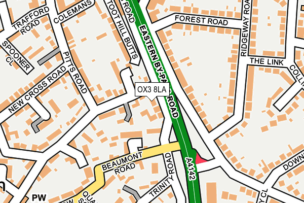 OX3 8LA map - OS OpenMap – Local (Ordnance Survey)