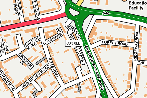 OX3 8LB map - OS OpenMap – Local (Ordnance Survey)