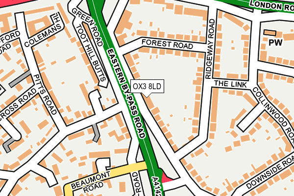 OX3 8LD map - OS OpenMap – Local (Ordnance Survey)