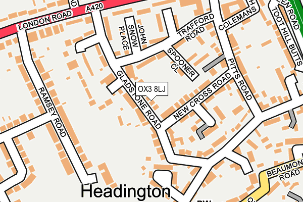 OX3 8LJ map - OS OpenMap – Local (Ordnance Survey)