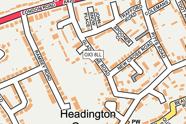 OX3 8LL map - OS OpenMap – Local (Ordnance Survey)