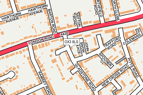 OX3 8LS map - OS OpenMap – Local (Ordnance Survey)