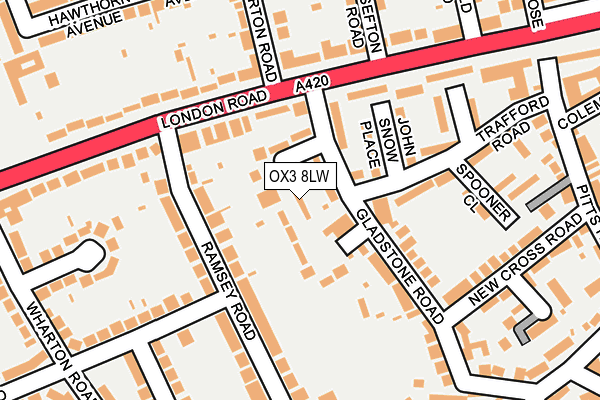 OX3 8LW map - OS OpenMap – Local (Ordnance Survey)