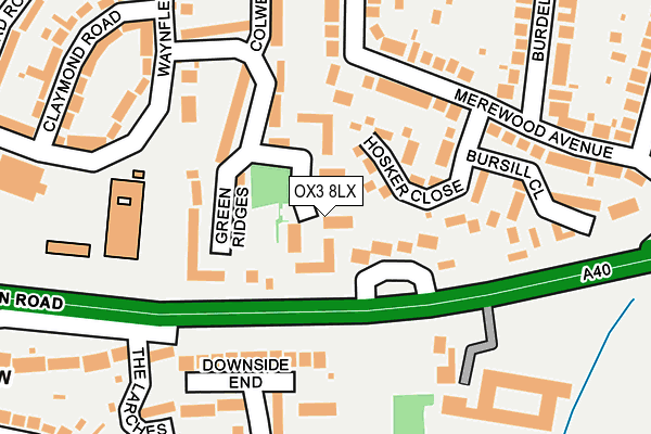 OX3 8LX map - OS OpenMap – Local (Ordnance Survey)