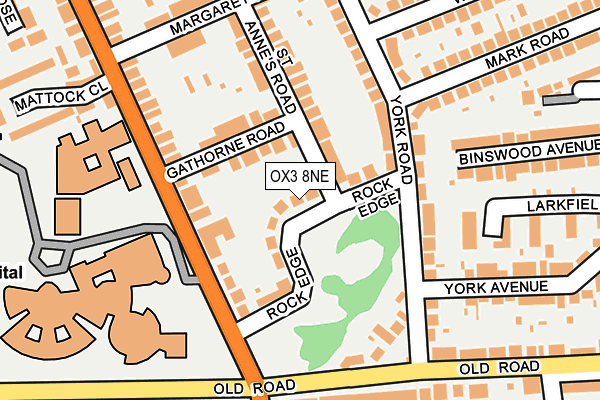 OX3 8NE map - OS OpenMap – Local (Ordnance Survey)