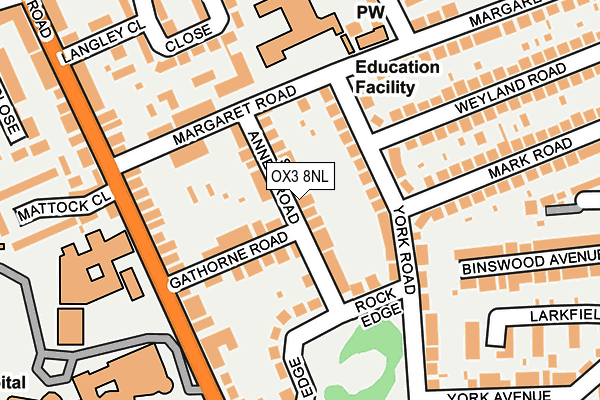 OX3 8NL map - OS OpenMap – Local (Ordnance Survey)