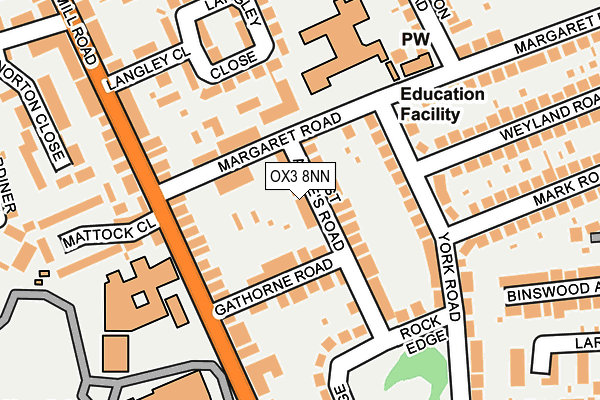 OX3 8NN map - OS OpenMap – Local (Ordnance Survey)